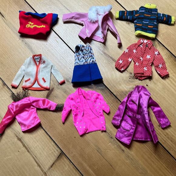 Lot of 9 Vintage Barbie Doll Clothing. Jackets, sweaters, etc. - Picture 1 of 6